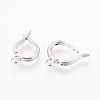 Brass Hoop Earring Findings with Latch Back Closure ZIRC-F088-063P-2