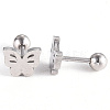 Tarnish Resistant 201 Stainless Steel Barbell Cartilage Earrings EJEW-R147-18-4