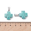 Synthetic Turquoise Pendants G-K359-02P-02-3
