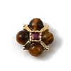 Natural Tiger Eye Multi-Strand Links KK-D262-03G-01-1
