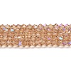 Transparent Electroplate Glass Beads Strands GLAA-F029-4mm-D12-1