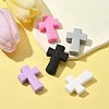 5Pcs 5 Colors Cross Silicone Focal Beads SIL-FS0001-07-5