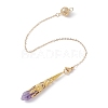 Natural Mixed Gemstone Pointed Dowsing Pendulums PALLOY-JF02149-2