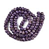 Opaque Baking Paint Glass Beads Strands GLAA-Q110-03A-09-2