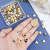 60Pcs 2 Colors Flat Round Alloy Cufflinks DIY-CY0002-51-3