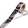 Flower Pattern Paper Gift Tag Stickers X-DIY-C011-01A-3