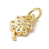 Brass Micro Pave Clear Cubic Zirconia Pendants KK-R162-006B-G-2