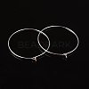 Silver Color Plated Brass Earring Hoops X-EC067-4S-1