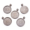 Metal Alloy Pendant Cabochon Settings X-PALLOY-A15654-B-4