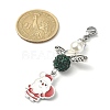 Christmas Theme Angel Alloy Enamel Pendant Decoration HJEW-TA00026-4