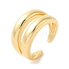 Brass Open Cuff Rings X-RJEW-P098-24G-1