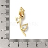 Rack Plating Brass Micro Pave Cubic Zirconia Pendants KK-G500-31B-G-4