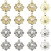 20Pcs 2 Colors Flower Alloy Rhinestone Pendants FIND-YW0011-39-1