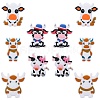 10Pcs 5 Styles Cattle Food Grade Eco-Friendly Silicone Beads SIL-SZ0001-69-1