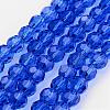Transparent Glass Bead Strands GLAA-G013-6mm-26-1
