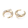 Brass Micro Pave Clear Cubic Zirconia Charms KK-Q764-011-3