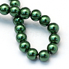 Baking Paint Pearlized Glass Pearl Round Bead Strands HY-Q330-8mm-75-4