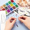 DIY Baking Paint Crackle Glass Beads Stretch Bracelet Making Kits DIY-PH0004-54C-4