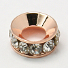 Brass Rhinestone Spacer Beads RB-A020-9mm-01RG-2