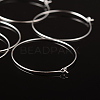Silver Color Plated Brass Earring Hoops X-EC067-4S-3