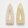 ABS Plastic Imitation Pearl Pendants PALLOY-T071-039-2