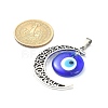 Alloy Moon Pendants X1-PALLOY-JF02110-3