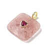 Natural Mixed Gemstone Faceted Pendants G-C274-03-3