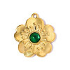 304 Stainless Steel Glass Pendants STAS-OY008-60G-1