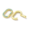 Rack Plated Brass Micro Pave Cubic Zirconia Clasps KK-Z039-06A-G-2
