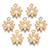 Light Gold Plated Alloy Pendants ENAM-T009-39-2