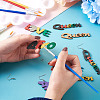 DIY Word Style Earring Making Kits DIY-TA0008-61-28