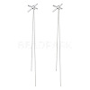 Alloy & Rhinestone Tassel Stud Earrings WG71275-01-5