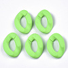 Opaque Spray Painted Acrylic Linking Rings OACR-R249-03-2