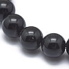 Synthetic Black Stone Bead Stretch Bracelets BJEW-K212-A-032-3