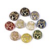 Flat Round with Bear Glass Beads GLAA-T025-64M-1