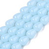 Imitation Jade Glass Beads Strands GLAA-R217-05-B02-1