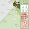 10Pcs Brass Clear Glass Pendants KK-BC0014-08S-4