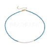Natural Pearl & Faceted Glass Beaded Necklace for Teen Girl Women NJEW-JN03737-3