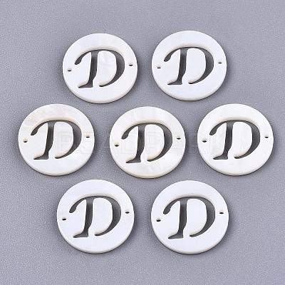Natural Freshwater Shell Links Connectors SHEL-S276-120D-1