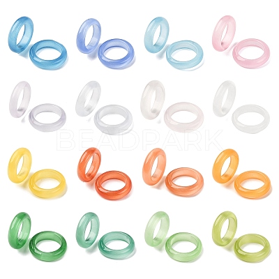 Cat Eye Finger Rings RJEW-G363-01A-1