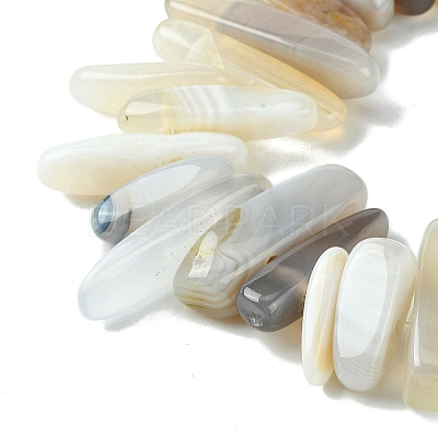 Natural Grey Agate Beads Strands G-G117-C06-01-1