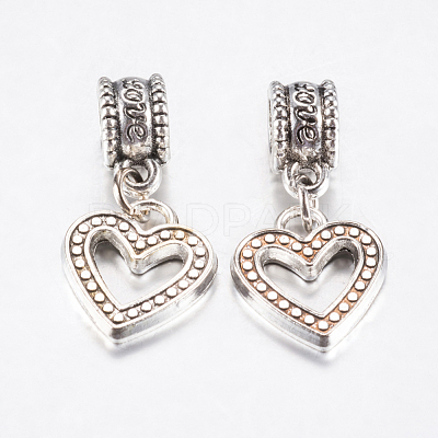 Tibetan Style Alloy European Dangle Charms PALLOY-F199-38AS-1