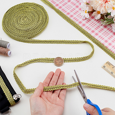 Polyester Lace Trim Ribbon OCOR-WH0082-398B-1