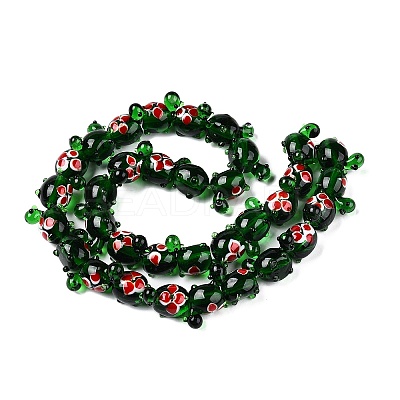Handmade Lampwork Beads Strands LAMP-N024-36A-1