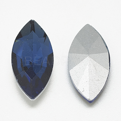 Pointed Back Glass Rhinestone Cabochons RGLA-T083-6x12mm-13-1