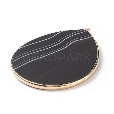 Natural Striped Agate/Banded Agate Pendants G-E526-01G-1