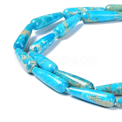 Dyed Natural Imperial Jasper Beads Strands G-G0001-C01-01-1
