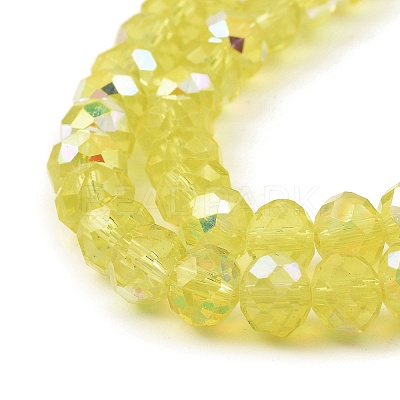 Baking Paint Transparent Glass Beads Strands DGLA-A034-J8mm-B05-1