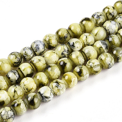 Baking Paint Glass Beads X1-DGLA-N003-4mm-A04-1