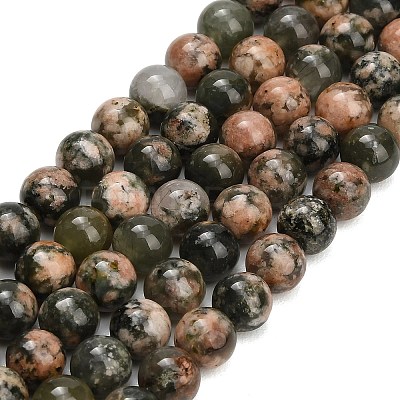 Natural Green Rutilated Quartz Beads Strands G-G475-A02-8mm-1